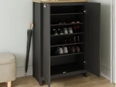 GFW GFW Lancaster Black 2 Door Shoe Cabinet