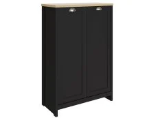 GFW GFW Lancaster Black 2 Door Shoe Cabinet