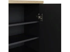 GFW GFW Lancaster Black 2 Door Shoe Cabinet