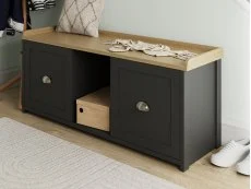 GFW GFW Lancaster Black 2 Door Shoe Bench
