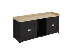 GFW GFW Lancaster Black 2 Door Shoe Bench