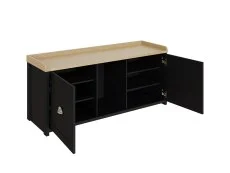 GFW GFW Lancaster Black 2 Door Shoe Bench