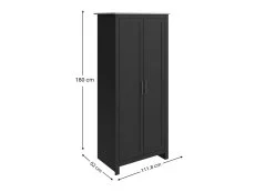 GFW GFW Lancaster Black 3 Piece Bedroom Furniture Package