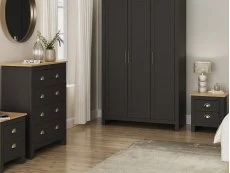 GFW GFW Lancaster Black 4 Piece Bedroom Furniture Package