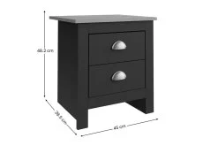 GFW GFW Lancaster Black 4 Piece Bedroom Furniture Package
