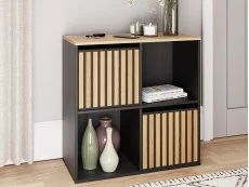 GFW GFW Kube 2x2 Black and Oak Shelf Storage Cube