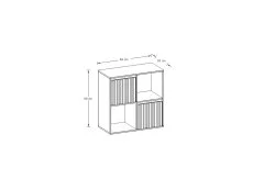 GFW GFW Kube 2x2 Black and Oak Shelf Storage Cube