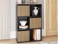 GFW GFW Kube 2x3 Black and Oak Shelf Storage Cube
