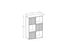 GFW GFW Kube 2x3 Black and Oak Shelf Storage Cube