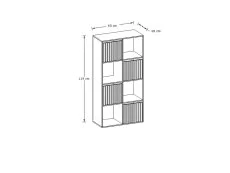 GFW GFW Kube 2x4 Black and Oak Shelf Storage Cube