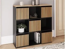 GFW GFW Kube 3x3 Black and Oak Shelf Storage Cube