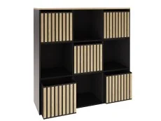 GFW GFW Kube 3x3 Black and Oak Shelf Storage Cube