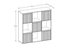 GFW GFW Kube 3x3 Black and Oak Shelf Storage Cube