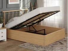 GFW GFW Fusum 4ft6 Double Oak Spindle Ottoman Bed Frame