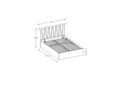 GFW GFW Fusum 4ft6 Double Oak Spindle Ottoman Bed Frame