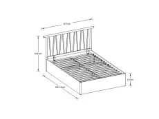 GFW GFW Fusum White Spindle Ottoman Bed Frame