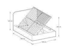 GFW GFW Chiswick 4ft6 Double Soft Grey Ottoman Bed Frame