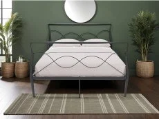 GFW GFW Rimini 5ft King Size Black Metal Bed Frame