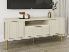 GFW GFW Nervata 2 Doors 1 Drawer Ivory TV Unit