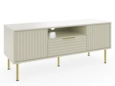 GFW GFW Nervata 2 Doors 1 Drawer Ivory TV Unit