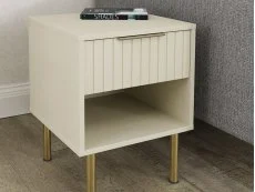 GFW GFW Nervata Ivory 1 Drawer Lamp Table