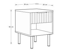 GFW GFW Nervata Ivory 1 Drawer Lamp Table