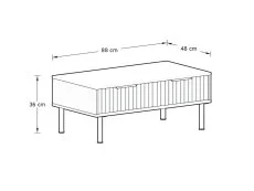 GFW GFW Nervata Ivory 2 Drawer Coffee Table