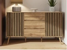 GFW GFW Rowan Oak 2 Door 3 Drawer Sideboard