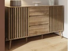 GFW GFW Rowan Oak 2 Door 3 Drawer Sideboard