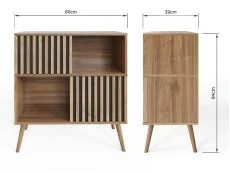 GFW GFW Rowan Oak 2 Door Compact Sideboard
