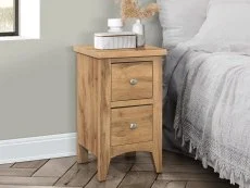 Birlea Furniture & Beds Clearance - Birlea Hampstead Oak 2 Drawer Small Bedside Table