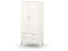 Core Core Augusta Curve White 2 Door 2 Drawer Double Wardrobe