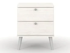 Core Core Augusta Curve White 2 Drawer Bedside Table