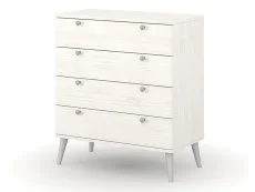 Core Core Augusta Curve White 4 Drawer Chest of Drawers