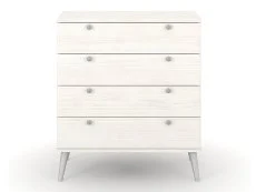 Core Core Augusta Curve White 4 Drawer Chest of Drawers