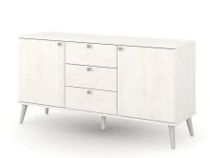 Core Core Augusta Curve White Sideboard with 2 Doors 3 Drawers