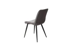 Core Core Aspen Diamond Stitch Set of 2 Grey Fabric Dining Chairs