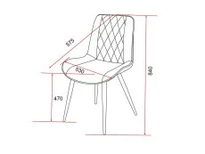 Core Core Aspen Diamond Stitch Set of 2 Grey Fabric Dining Chairs
