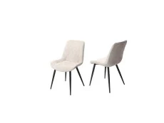 Core Core Aspen Diamond Stitch Set of 2 Natural Fabric Dining Chairs