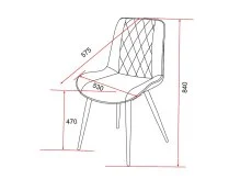 Core Core Aspen Diamond Stitch Set of 2 Natural Fabric Dining Chairs