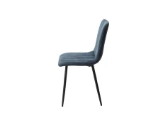 Core Core Aspen Straight Stitch Set of 2 Blue Cord Fabric Dining Chairs