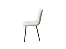 Core Core Aspen Straight Stitch Set of 2 Light Grey Cord Fabric Dining Chairs