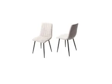 Core Products Core Aspen Straight Stitch Set of 2 Natural Cord Fabric Dining Chairs