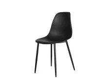 Core Aspen Curve Chair Set of 2 Black Plastic Seats