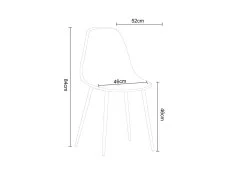 Core Core Aspen Curve Chair Set of 2 Black Plastic Seats