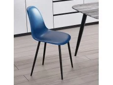 Core Products Core Aspen Curve Chair Set of 2 Blue Plastic Seats
