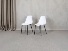Core Products Core Aspen Curve Chair Set of 2 White Plastic Seats