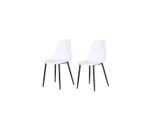 Core Products Core Aspen Curve Chair Set of 2 White Plastic Seats