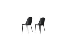 Core Core Aspen Duo Chair Set of 2 Black Plastic Seats
