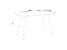 Core Core Aspen Rectangular White Dining Table